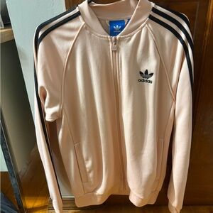 Adidas Light Pink Hoodie with Black Logo